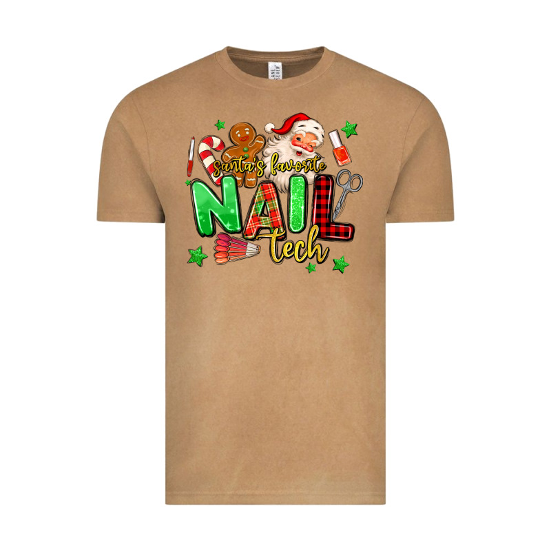 Santas Favorite Nail Tech Vintage Tee by MaliasSmallBusiness | Teevron