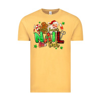 Vintage Mustard santas favorite nail tech Vintage Tee - MaliasSmallBusiness