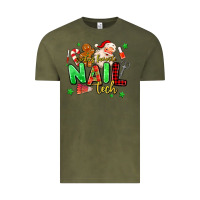 Vintage Olive santas favorite nail tech Vintage Tee - MaliasSmallBusiness