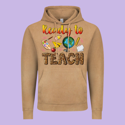 Ready To Teach Vintage Hoodie Designed By Nancycooperartshop