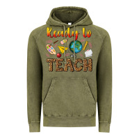 Vintage Olive ready to teach Vintage Hoodie - NancyCooperArtShop