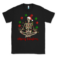 Black Merry Christmas skeleton Classic Tee - NancyCooperArtShop