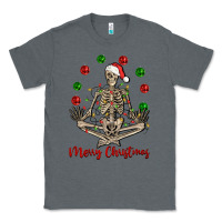 Charcoal Heather Merry Christmas skeleton Classic Tee - NancyCooperArtShop