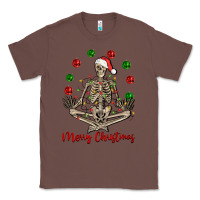 Chestnut Merry Christmas skeleton Classic Tee - NancyCooperArtShop