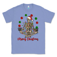 Colony Blue Merry Christmas skeleton Classic Tee - NancyCooperArtShop