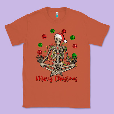 Merry Christmas Skeleton Classic Tee Designed By Nancycooperartshop