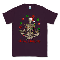 Plum Merry Christmas skeleton Classic Tee - NancyCooperArtShop