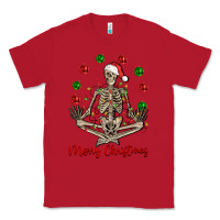 Red Merry Christmas skeleton Classic Tee - NancyCooperArtShop