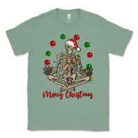 Sage Merry Christmas skeleton Classic Tee - NancyCooperArtShop