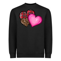 Black valentine's day hearts Heavyweight Sweatshirt - RanaPortraitStore