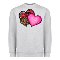 Heather Grey valentine's day hearts Heavyweight Sweatshirt - RanaPortraitStore