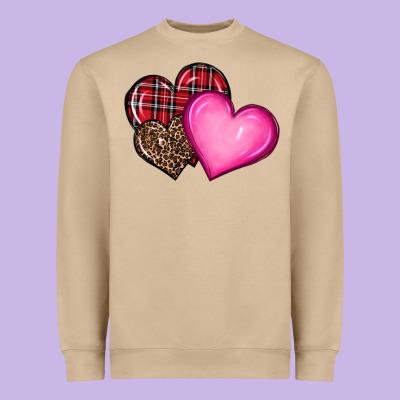 Valentine's Day Hearts Heavyweight Sweatshirt Designed By Ranaportraitstore