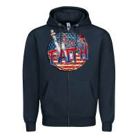 Navy faith usa Zipper Hoodie - CowGirlArtShop