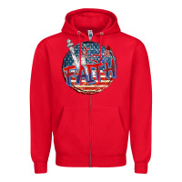 Red faith usa Zipper Hoodie - CowGirlArtShop