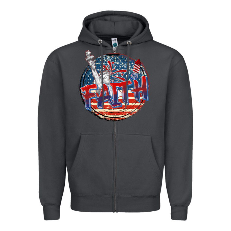 Faith Usa Zipper Hoodie by CowGirlArtShop | Teevron