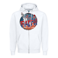 White faith usa Zipper Hoodie - CowGirlArtShop