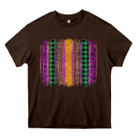 Chocolate Brown mardi gras western brush stroke Heavy Core Tee - Artiststas