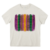 Cream mardi gras western brush stroke Heavy Core Tee - Artiststas