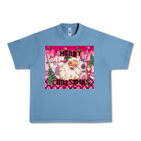 Pebble Blue merry pink christmas santa Urban Heavy Tee - MaliasSmallBusiness