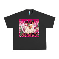 Pigment Black merry pink christmas santa Urban Heavy Tee - MaliasSmallBusiness