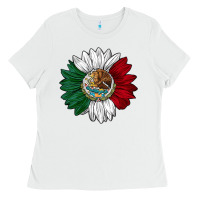 White mexico sunflower Ladies Tee - AdoDesignShop