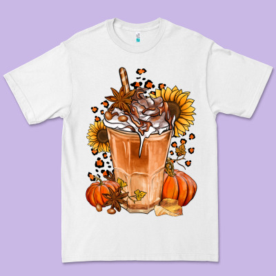 Pumpkin Spice Ice Latte Premium Tee Designed By Jasminsmagicworld