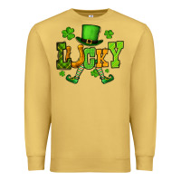 Antique Gold St. Patrick's lucky leprechaun Premium Sweatshirt - OliviaCreatesArt