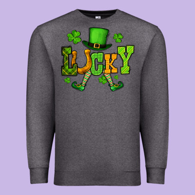St. Patrick's Lucky Leprechaun Premium Sweatshirt Designed By Oliviacreatesart