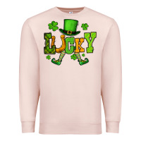 Pale Pink St. Patrick's lucky leprechaun Premium Sweatshirt - OliviaCreatesArt