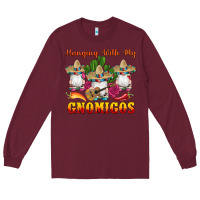 Burgundy hanging with gnomigos Long Sleeve Tee - Artiststas