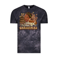 Cloud Black have a melanin christmas  black woman Vintage Tee - MaliasSmallBusiness