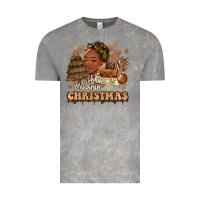 Cloud Rock have a melanin christmas  black woman Vintage Tee - MaliasSmallBusiness