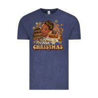 Vintage Denim have a melanin christmas  black woman Vintage Tee - MaliasSmallBusiness