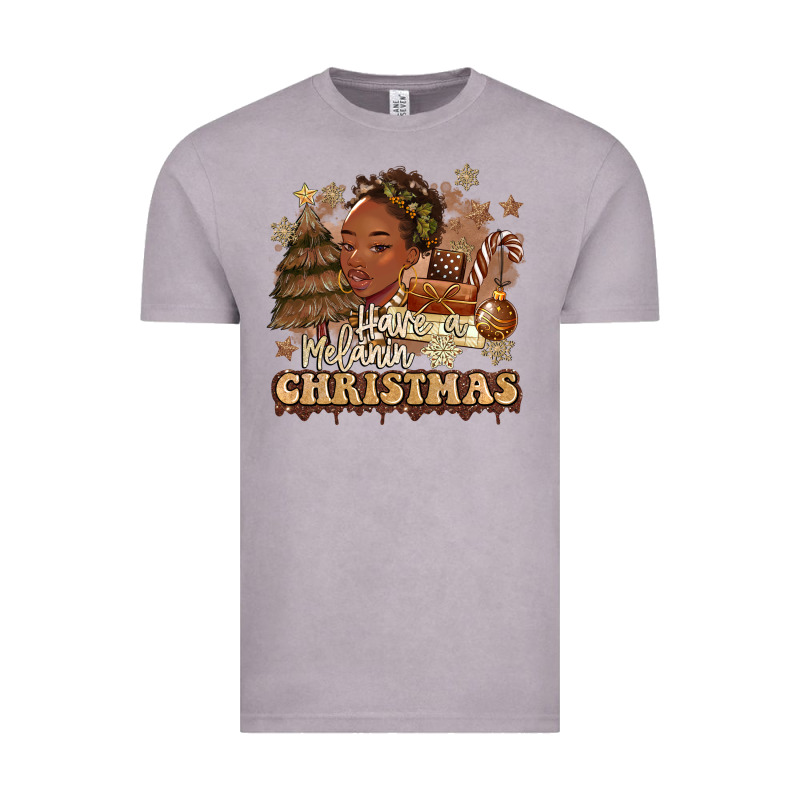 Have A Melanin Christmas  Black Woman Vintage Tee by MaliasSmallBusiness | Teevron