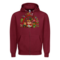 Burgundy mommys little reindeer christmas Zipper Hoodie - CowGirlArtShop