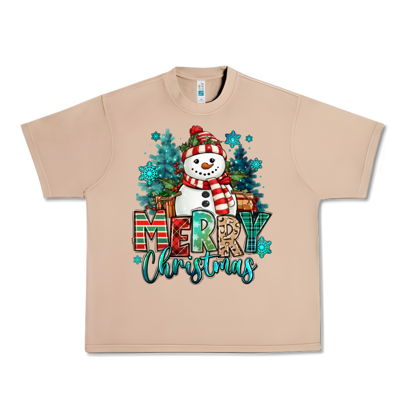 Merry Christmas Snowman Urban Heavy Tee by MaliasSmallBusiness | Teevron