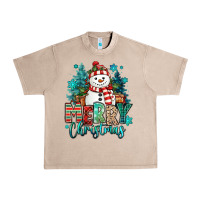 French Oak merry christmas snowman Urban Heavy Tee - MaliasSmallBusiness