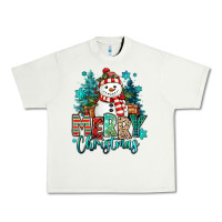 Pistachio merry christmas snowman Urban Heavy Tee - MaliasSmallBusiness