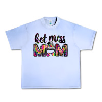 Hot Mess Mom Messy Bun Urban Heavy Tee | Teevron