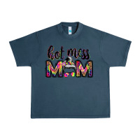 Midnight Navy hot mess mom messy bun Urban Heavy Tee - JahusDesignShop