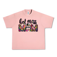 Salmon hot mess mom messy bun Urban Heavy Tee - JahusDesignShop