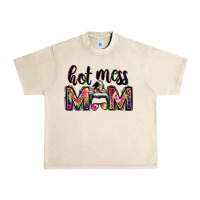 Sandshell hot mess mom messy bun Urban Heavy Tee - JahusDesignShop