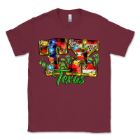 Burgundy Christmas Texas Classic Tee - MaliasSmallBusiness