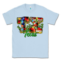 Dusty Blue Christmas Texas Classic Tee - MaliasSmallBusiness