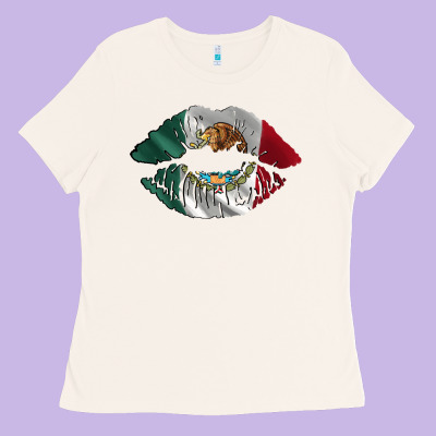 Mexico Lips Ladies Tee Designed By Adodesignshop