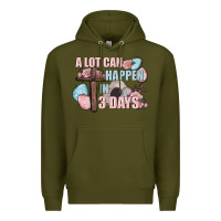 Army Green Easter Day A lot can happen in 3 days Premium Hoodie - CowGirlArtShop