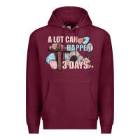 Burgundy Easter Day A lot can happen in 3 days Premium Hoodie - CowGirlArtShop