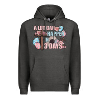 Charcoal Heather Easter Day A lot can happen in 3 days Premium Hoodie - CowGirlArtShop