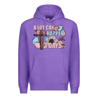 Purple Easter Day A lot can happen in 3 days Premium Hoodie - CowGirlArtShop