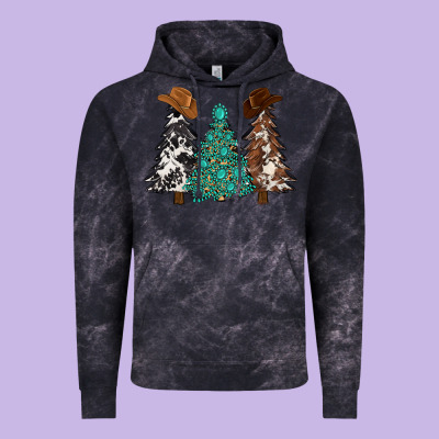 Cowhide With Gemstones Trees Vintage Hoodie Designed By Maliassmallbusiness